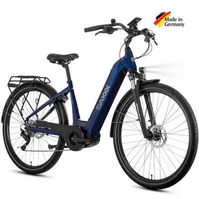 Produktbild von SAXXX Trekking E-Bike 28 Zoll, 250W Mittelmotor, 540Wh Akku, bis 100km Reichweite, SHIMANO Deore 10-Gang, LED Licht, Gepäckträger