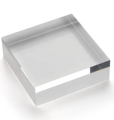 Produktbild von Acrylblock 75x75x25mm transparent, rundum glänzend polierte Seitenkanten / Acryl / Acrylglas / massiv / klar / farblos / Dekoration - Zeigis®