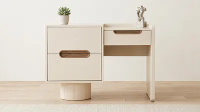 Zdjęcie produktu dla Komoda. Wygodna, stylowa, beżowa, minimalistyczna, pojemna, nowoczesna