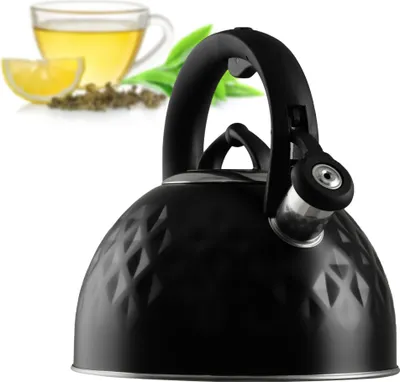 Zdjęcie produktu dla KADAX Czajnik Stalowy 2,5L Indukcja Gaz Gwizdek z Uchwytem Tradycyjny