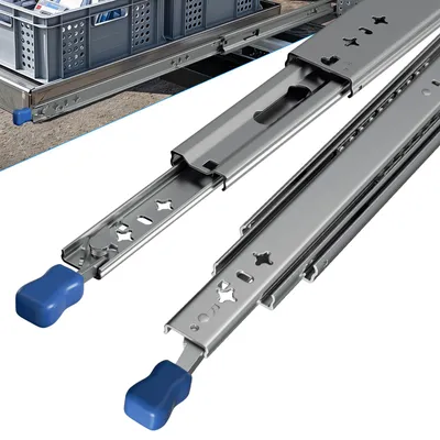 Obrázok produktu pre Ikodm, ťažké zásuvkové koľajnice, 400 mm, nosnosť 120 kg, plný výsuv, uzamykateľné, 2 kusy