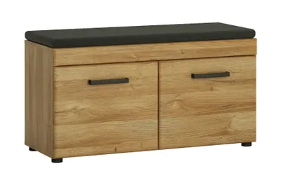 Produktbild von Cortina Schuhschrank mit Sitzbank, Grandson Eiche Holznachbildung, B 92,8 cm, 4 Fachböden, Softclose