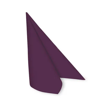 Produktbild von 100x Servietten Airlaid 40x40cm 1/4 -Falz stoffähnlich hochwertig dunkelviolett