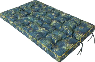 Produktbild von Hobbygarden Sitzkissen Bankkissen Bankauflage für Gartenbank Schaukelkissen Bodenkissen Kissen für Hollywoodschaukel Outdoor / Indoor - Pola - 180 cm - Grüne Wiese
