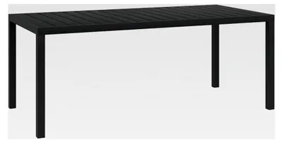 Produktbild von Gartentisch Schwarz 185x90x74 cm Aluminium und WPC