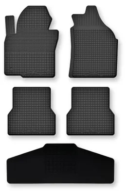 Zdjęcie produktu dla Dywaniki gumowe z tunelem do Toyota Hilux VIII 2015- – 5 szt., czarne, dobierane – Wielganizator Semi-Universal