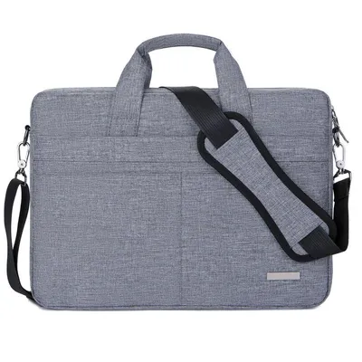 Produktbild von Student Laptop Tasche, Wasserdicht Oxford Stoff, Leicht Notebook Hülle, Stilvoll Groß Kapazität, 15,6-16,1 Zoll, Dunkelgrau