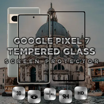 Obrázek produktu pro 1-balení Google Pixel 7 Ochranné sklo na displej - Tvrzené sklo 9H - Super kvalita 3D