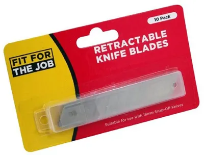 Immagine prodotto di Set di 10 lame di ricambio per cutter da 18 mm, ideali per progetti fai-da-te