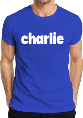 Produktbild von Charlie Schriftzug Charlie Kirk Protest Republikaner Patriot Herren T-Shirt, Blau, L