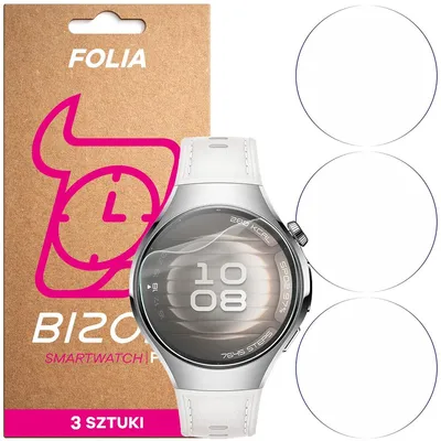 Produktbild von Schutzfolie für den Bildschirm für Huawei Watch 5 42 mm, Bizon Watch HydroFlex, 3 Stück