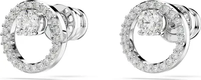 Produktbild von Swarovski Constella Ohrstecker, Rhodinierte Ohrringe, Weiße Kristalle