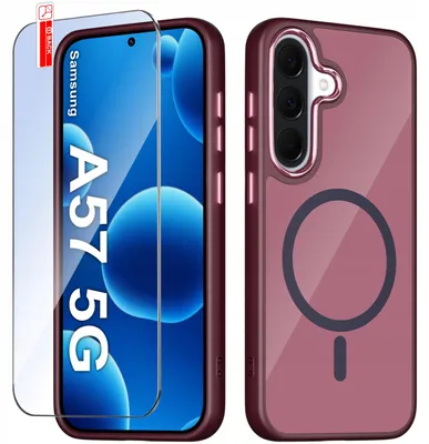 Produktbild von Hülle für Samsung A57 5G – Magsafe-Hülle, matt, magnetisch, Premium + Glas