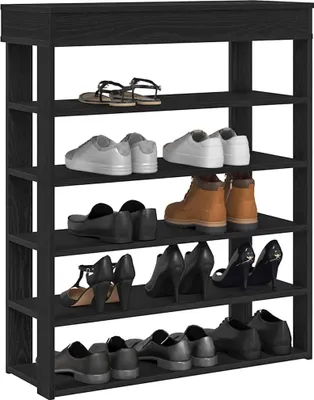 Zdjęcie produktu dla vidaXL Stojak na buty czarny 80x30x98 cm materiał drewnopochodny