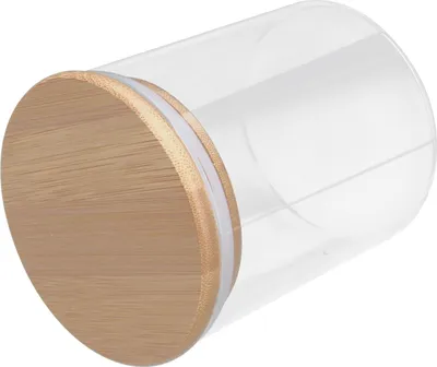 Image de Bocal rond en verre (450 ml) avec couvercle, récipient en verre transparent pour thé, café et épices