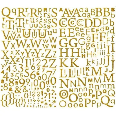 Image de Autocollants dorés scintillants - Alphabet