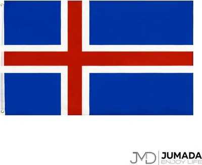 Produktbild von Jumadas isländische Flagge – Island-Flagge – Island-Flagge – Flaggen – Polyester – 150 x 90 cm
