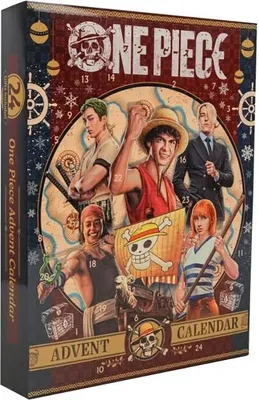 A One Piece Advent Calendar box featuring characters from the anime.