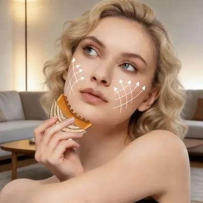 Produktbild von Lymphatische Gesichtsbürste, 2 Stück, für Gesichtsmassage, Gesichts-Lymphdrainage und natürliches Lifting