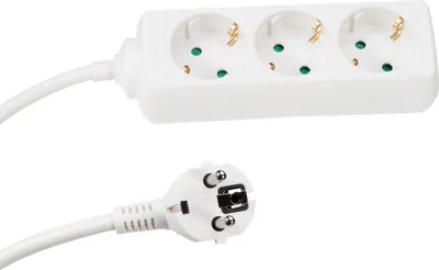 Produktbild von Perel Steckdosenleiste, 3 Schuko-Steckdosen (Typ F) mit Kindersicherung, 1,5 m Kabel H05VV-F 3G1.5,