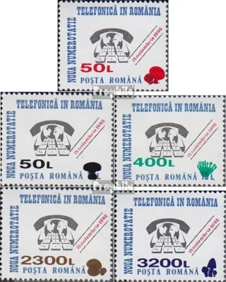 Produktbild von Briefmarken Rumänien 1999 Mi 5382-5386 (kompl.Ausg.) postfrisch freimarken. Neue Telephonnummern
