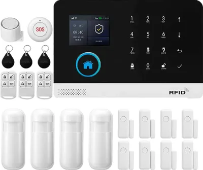 Obrázok produktu pre Domáci zabezpečovací systém, ovládanie cez WiFi, kompatibilný s hlasovým asistentom, E, EU plug-a
