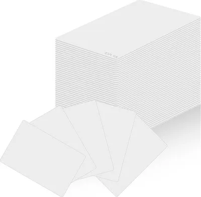 Zdjęcie produktu dla 80 kart NFC o wymiarach 855 x 54 mm, białe, kompatybilne ze smartfonami