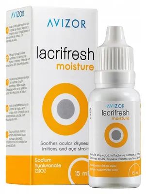 Krople nawilżające do oczu Avizor Lacrifresh Moisture 15ml hialuronian sodu