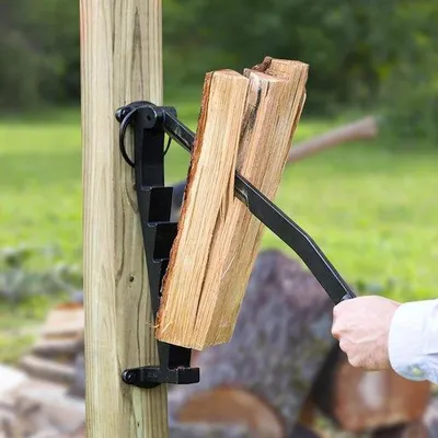 Produktbild von Famanu Holzspalter zur Wandmontage - handbetätigter Spalter mit Spannmesser für Brennholz