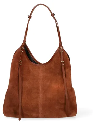 Produktbild von Borsa a spalla da donna Italy Serena Plus Pelle Scamosciata blu jeans ONE 38x37x20 cm 22558- BLU JEANS