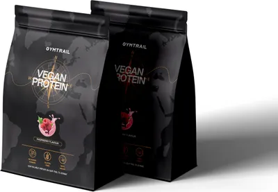 Produktbild von GYMTRAIL® Veganes Eiweißpulver aus Erbsenprotein 1000g | Pflanzliches Proteinpulver mit essenziellen Aminosäuren | Ohne Soja und Süßungsmittel mit Birkenzucker | Raspberry