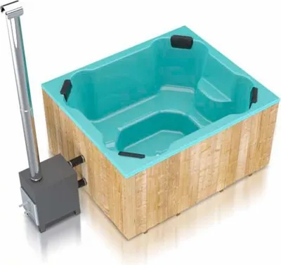 Produktbild von Fjordholz Hot Tub Quattro Mads – eckiges Hot Tub / Badefass