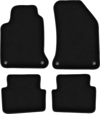 Immagine prodotto di Tappetini in velluto per Renault Laguna II (2001-2007, station wagon, liftback) neri, set 4 pz, con fissaggi