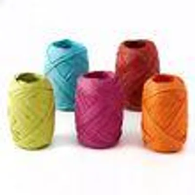 Produktbild von Papierband Raffiabast 5 Rollen Set je 20m Farbmix Bunt