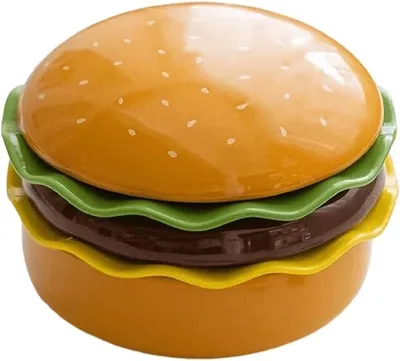 Imagen del producto de Silecomplaza, juego de platos apilables para hamburguesas, cerámica, apto para microondas