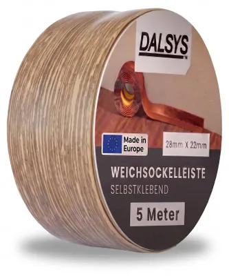 Produktbild von Dalsys Weichsockelleiste selbstklebend 5m Dunkle Eiche