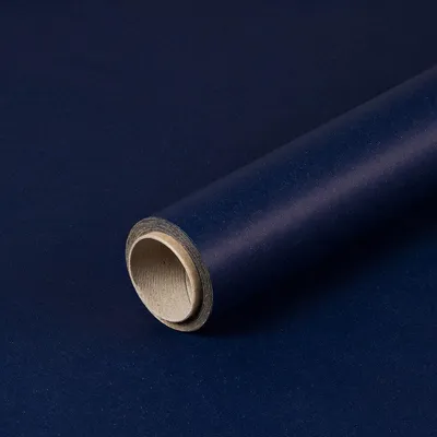 Image de Papier cadeau bleu foncé, 0,70 x 10 m, papier kraft - Anniversaire & Noël