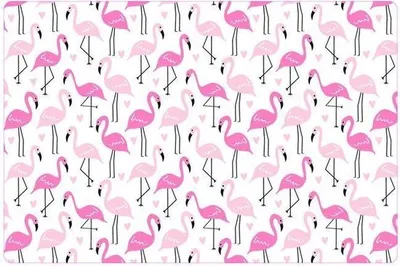 Produktbild von Tischset Pink Flamingos rutschfest Untersetzer Tischdekoration Tischsets rosa Kunststoff 4 Stück 30x43cm