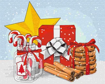 Produktbild von Malen nach Zahlen - Weihnachtspaket 40x50cm