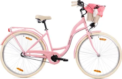 Produktbild von Goetze Style 28 Zoll City Bike, 18 Zoll Tiefeinsteigerrahmen, 3-Gang Shimano Nexus, V-Bremse & Rücktritt, LED-Beleuchtung, Komfortsattel, Rattankorb