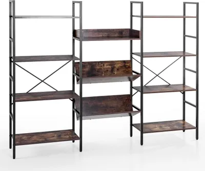 Produktbild von Wohnzimmerregal, ca. 185 x 30 x 147 cm - Braun