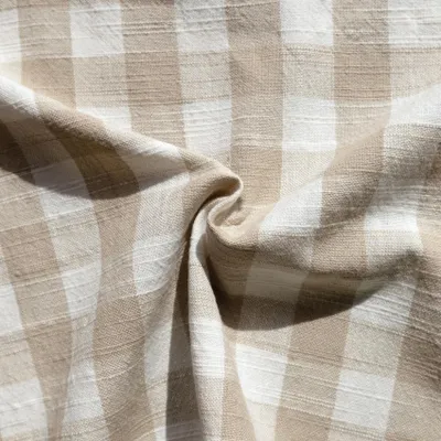 Produktbild von Gewebter Vichy-Baumwollstoff für Möbel upholstery LOURMARIN