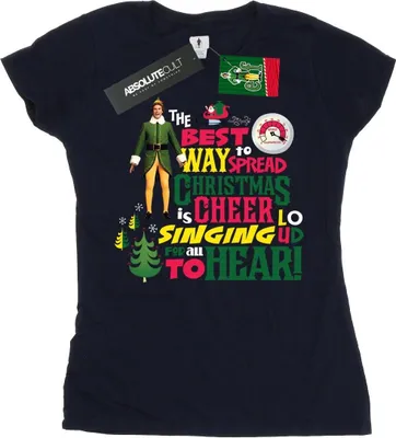 Produktbild von Elf - "Christmas Cheer" T-Shirt für Damen BI19026 (S) (Marineblau)