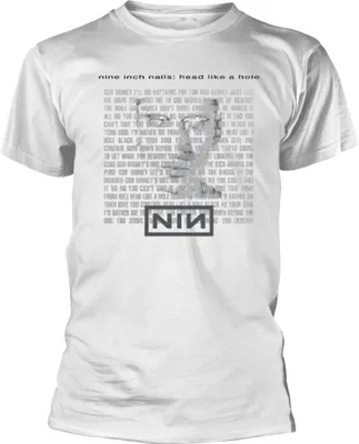 Produktbild von Nine Inch Nails Head Like A Hole T-Shirt mit kurzen Ärmeln White XL