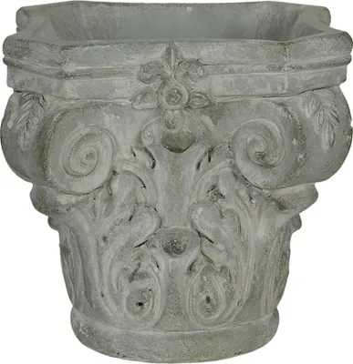 Produktbild von Clayre & Eef Blumentopf 17x17x16 cm Grau Grün Stein