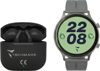 Dynamic 2 Smartwatch – Bundle mit Kopfhörern Grau Unisize Techmade
