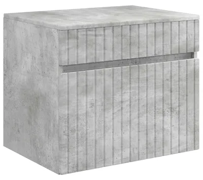 Image de Armoire de salle de bain murale vidaXL, gris béton, 59 x 44,5 x 50 cm