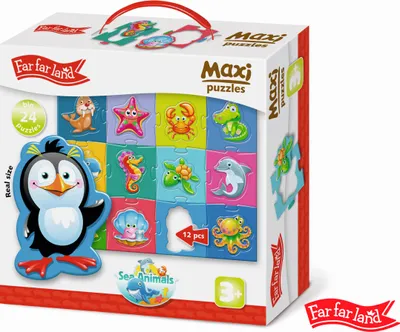 Produktbild von Far Far Land Maxi-Puzzle Meerestiere 24 Teile 61 x 47 cm