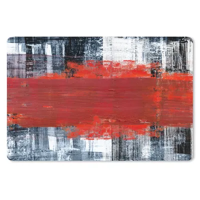 Produktbild von MuchoWow® Schreibtischunterlage Gemälde - Abstrakt - Rot - Öl 60x40 cm - XXL Mauspad - Großes Mauspad