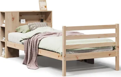 Immagine prodotto di vidaXL Letto a libreria senza materasso 75x190 cm in legno di pino massiccio